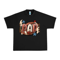 Black football dad Urban Heavy Tee - FaDigitalArtStudio