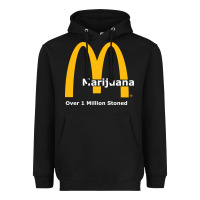Black marijuana over 1 million stoned Heavyweight Hoodie - artisFamous