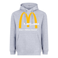 Heather Grey marijuana over 1 million stoned Heavyweight Hoodie - artisFamous
