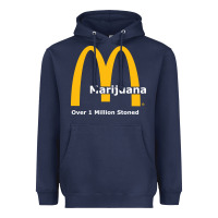 Navy marijuana over 1 million stoned Heavyweight Hoodie - artisFamous