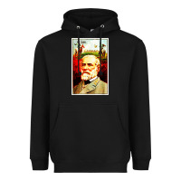 Black lee Confederate General Heavyweight Hoodie - artisFamous