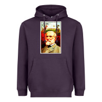 Plum lee Confederate General Heavyweight Hoodie - artisFamous