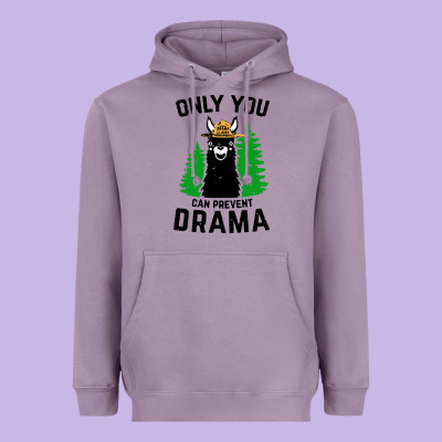Only You Can Prevent Drama Llama Heavyweight Hoodie Designed By Artisfamous