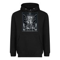 Black hecate tarot card triple moon goddess witch wiccan pagan Heavyweight Hoodie - artisFamous