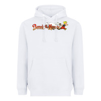 White Dennis the Menace funny cartoon movie Heavyweight Hoodie - artisFamous