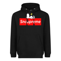 Black snoopreme Heavyweight Hoodie - artisFamous