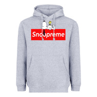 Heather Grey snoopreme Heavyweight Hoodie - artisFamous