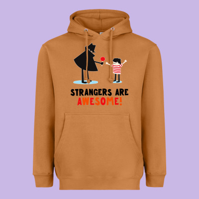 Strangers Are Awesome Heavyweight Hoodie Designed By Artisfamous