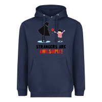 Navy strangers are awesome Heavyweight Hoodie - artisFamous