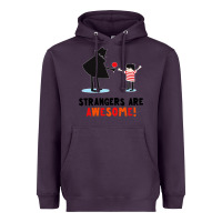 Plum strangers are awesome Heavyweight Hoodie - artisFamous