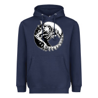 Navy xenomorph Heavyweight Hoodie - artisFamous