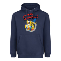 Navy the simpsons funny family Heavyweight Hoodie - artisFamous