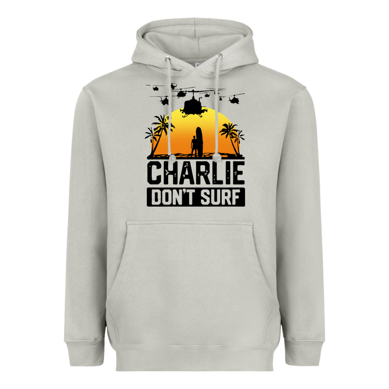Summer Vacation Charlie Don't Surf Heavyweight Hoodie by artisFamous | Teevron