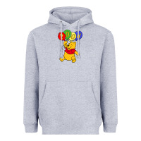 Heather Grey hunny the pooh Heavyweight Hoodie - artisFamous