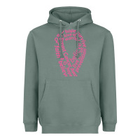 Sage Pink Ribbon Heavyweight Hoodie - artisFamous