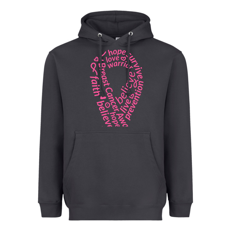 Pink Ribbon Heavyweight Hoodie by artisFamous | Teevron