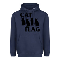Navy cat flag Heavyweight Hoodie - artisFamous