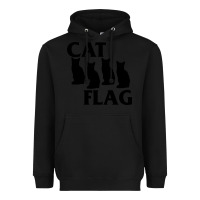 Black cat flag Heavyweight Hoodie - artisFamous