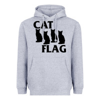 Heather Grey cat flag Heavyweight Hoodie - artisFamous