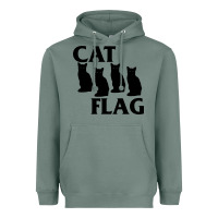 Sage cat flag Heavyweight Hoodie - artisFamous