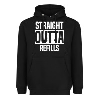 Black straight outta refills funny pharmacy technician pharmacist Heavyweight Hoodie - artisFamous