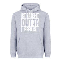 Heather Grey straight outta refills funny pharmacy technician pharmacist Heavyweight Hoodie - artisFamous