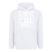 White straight outta refills funny pharmacy technician pharmacist Heavyweight Hoodie - artisFamous
