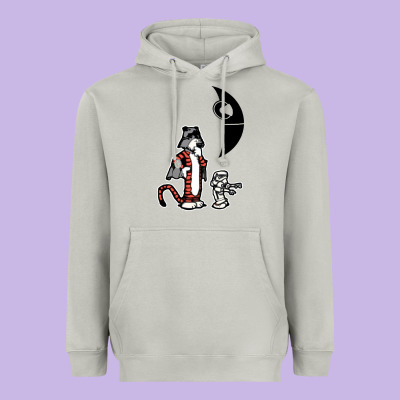 Hobbes And Calvin Heavyweight Hoodie Designed By Artisfamous