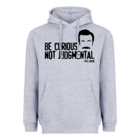 Heather Grey be curious not judgemental Heavyweight Hoodie - artisFamous