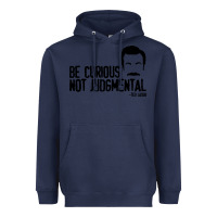 Navy be curious not judgemental Heavyweight Hoodie - artisFamous