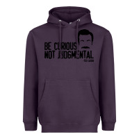 Plum be curious not judgemental Heavyweight Hoodie - artisFamous