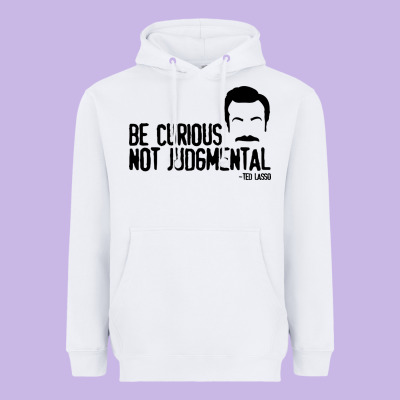 Be Curious Not Judgemental Heavyweight Hoodie Designed By Artisfamous