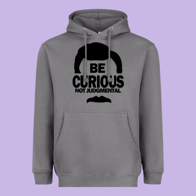 Be Curious Not Judgmental Heavyweight Hoodie Designed By Artisfamous