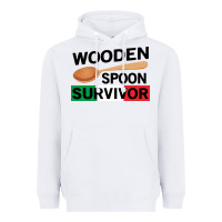 White funny wooden spoon survivor Heavyweight Hoodie - artisFamous