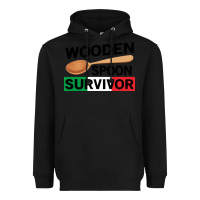 Black funny wooden spoon survivor Heavyweight Hoodie - artisFamous