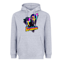 Heather Grey scream horror movie Heavyweight Hoodie - artisFamous