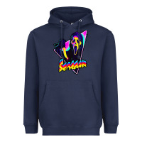 Navy scream horror movie Heavyweight Hoodie - artisFamous