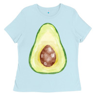 Baby Blue half avocado fa element Ladies Tee - FaDigitalArtStudio