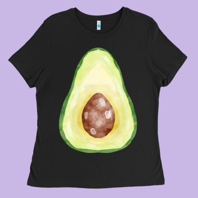 Half Avocado Fa Element Ladies Tee Designed By Fadigitalartstudio