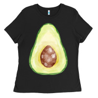 Black half avocado fa element Ladies Tee - FaDigitalArtStudio