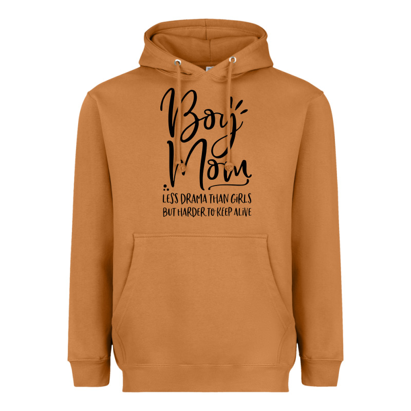 Boy Mom Less Drama Than Girls But Harder To Heavyweight Hoodie by artisFamous | Teevron