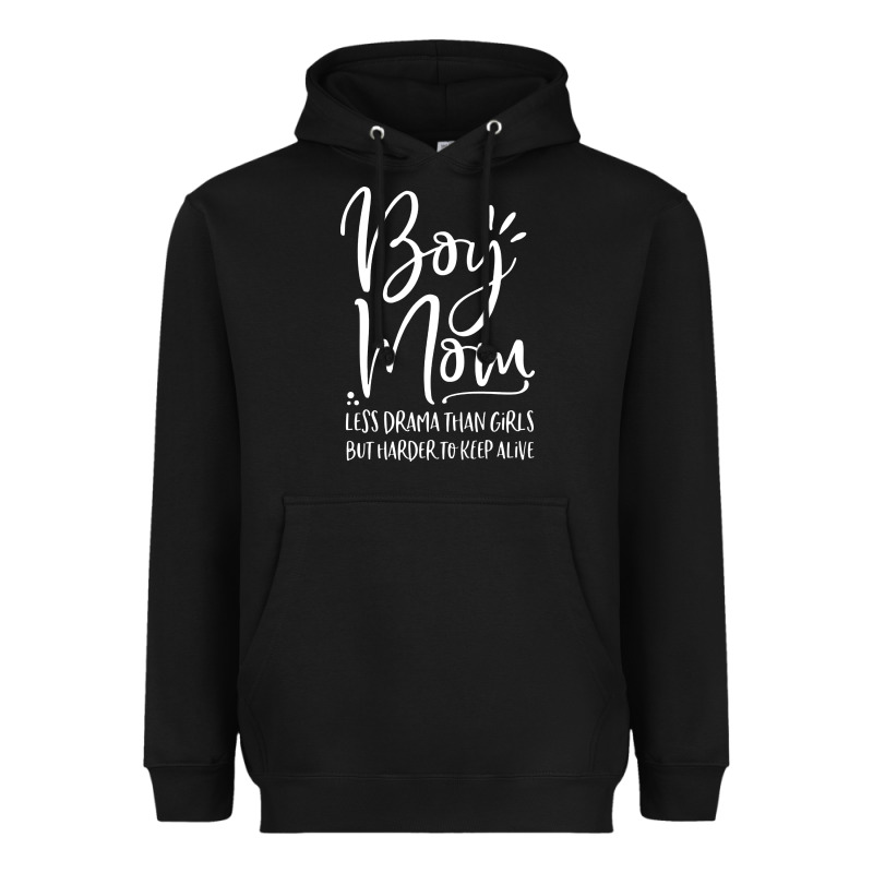 Boy Mom Less Drama Than Girls But Harder To Heavyweight Hoodie by artisFamous | Teevron