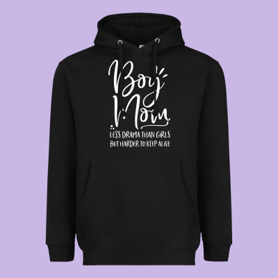 Boy Mom Less Drama Than Girls But Harder To Heavyweight Hoodie Designed By Artisfamous