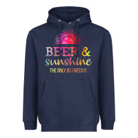 Navy the only bs i need is beer sunshine Heavyweight Hoodie - artisFamous
