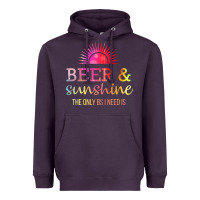 The Only Bs I Need Is Beer Sunshine Heavyweight Hoodie | Teevron