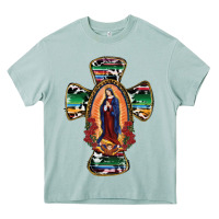 Arona Our Lady Of Guadalupe Cross Heavy Core Tee - RanaPortraitStore