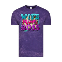 Cloud Purple Wife mom boss Mother's Day Vintage Tee - FaDigitalArtStudio