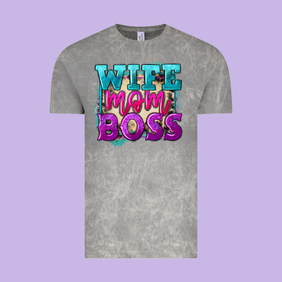 Wife Mom Boss Mother's Day Vintage Tee Designed By Fadigitalartstudio