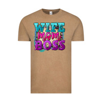 Vintage Coffee Wife mom boss Mother's Day Vintage Tee - FaDigitalArtStudio