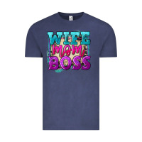 Vintage Denim Wife mom boss Mother's Day Vintage Tee - FaDigitalArtStudio